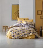 Спално бельо „Elon Yellow“ Cotton Box – 4 части – Памук Ранфорс