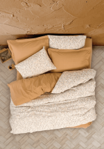 Cotton Box Спално бельо „Posy Bej“ Petite Ranforce – 100% памук ранфорс – 3 части – за единично легло с ластик