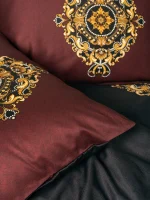 Cotton Box Спално бельо „Ebren Antrasit“ Palace Saten – 100% памук сатен 300TC – 6 части – за спалня - Image 3