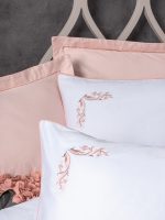Cotton Box Спално бельо „Melinda Pembe“ Elite Saten 300TC – 100% памук сатен – 6 части – за спалня - Image 2