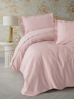 Cotton Box Спално бельо „Elegant Saten Pudra“ Памук Сатен – 100% памук сатен – 4 части – за спалня