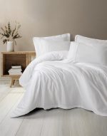 Cotton Box Спално бельо „Silky Saten Beyaz“ Silky Saten – 60% Micro Tencel/Lyocell и 40% памук – 300TC – 6 части – за спалня
