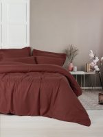 Cotton Box Спално бельо „Tensel Craft Bordo“ Lyocell/Pamuk – 60% Lyocell и 40% памук – 4 части – за спалня