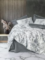 Cotton Box Спално бельо „Moale Gri“ Saten – 100% памук сатен – 6 части – за спалня
