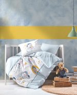 Cotton Box Бебешко спално бельо „Bear Mavi“ Bebek Ranforce – 100% памук – 4 части – за бебешко легло