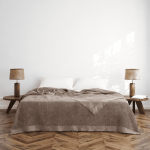 Покривало за спалня 240×260 см – 100% Памук – Waffle Texture – Mink (Тауп / Бежово-кафяв нюанс)