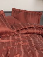 Cotton Box Спално бельо „Stripe Kiremit“ Smart Bambu Saten – 60% бамбук и 40% памук – 6 части – за спалня - Image 3