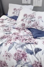 First Choice Спално бельо „Luanda Blue“ памучен сатен – 100% памук – 6 части – за спалня - Image 2