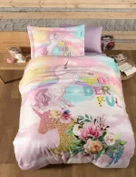 First Choice Спално бельо „Rainbow“ 3D Satin – 100% памук – 4 части – за единично легло