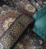 Cotton Box Спално бельо „Ornate Petrol“ Saten – 100% памук сатен – 6 части – за спалня - Image 3