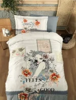 First Choice Спално бельо „Feels Good“ 3D Satin – 100% памук – 4 части – за единично легло