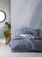 Cotton Box Спално бельо „Smart Bamboo Mavi“ Bambu Saten – 60% памук и 40% бамбук – 6 части – за спалня - Image 2