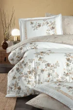 La Romano Спално бельо „Lina Beige“ Premium сатен – 100% памук – 6 части – за спалня - Image 2
