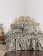 La Romano Спално бельо „Perlan Wind“ Premium Satin – 100% памук – 6 части – за спалня