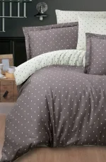 First Choice Спално бельо „Point Brown“ Памук Сатен – 6 части – за спалня