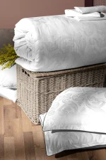 La Romano Спално бельо „Vandela White“ Premium Satin – 100% памук – 300 TC – 6 части – за спалня - Image 2