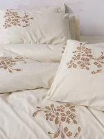 Cotton Box Спално бельо „Kaneli“ Cotton Keten – 25% лен и 75% памук – 6 части – за двойно легло - Image 2