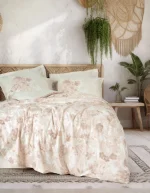 Cotton Box Спално бельо „Vestige Bej“ Dual Ranforce – 100% памук – 4 части – за спалня