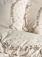 Cotton Box Спално бельо „Pelias“ Cotton Keten – 25% лен и 75% памук – 6 части – за двойно легло - Image 2