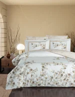 La Romano Спално бельо „Lina Beige“ Premium сатен – 100% памук – 6 части – за спалня