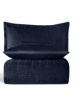 La Romano Спално бельо „Rodel Navy Blue“ Premium Satin – 100% памук – 6 части – за спалня - Image 3