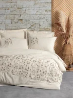 Cotton Box Спално бельо „Hemera“ Cotton Keten – 25% лен и 75% памук – 6 части – за двойно легло - Image 3