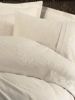 Cotton Box Спално бельо „Forbes“ Cotton Keten – 25% лен и 75% памук – 6 части – за спалня - Image 2