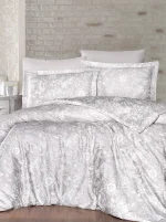 First Choice Спално бельо „Advina Champagne“ Памучен сатен – 7 части – за спалня с два плика - Image 2