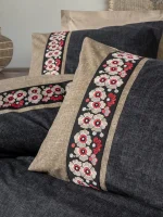 Cotton Box Спално бельо „Yamka Bej“ Folk Art Ранфорс – 100% памук – 4 части – за спалня - Image 2
