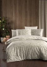 La Romano Спално бельо „Dema Beige“ Premium сатен – 100% памук – 6 части – за спалня