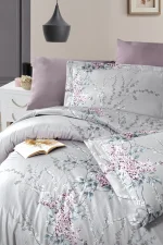 First Choice Спално бельо „Wisteria Lilac“ Памучен сатен – 100% памук – 6 части – за спалня - Image 2