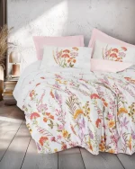 Cotton Box Спално бельо „Lilura Pembe“ Ranforce – 100% памук – 4 части – за спалня