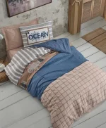 Cotton Box Спално бельо „Ocean Lacivert“ Genç Odası Ranforce – 100% памук – 3 части – за единично легло - Image 2