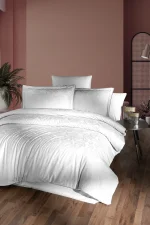 La Romano Спално бельо „Vandela White“ Premium Satin – 100% памук – 300 TC – 6 части – за спалня