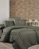 First Choice Спално бельо „Alfa Moon Mist“ Deluxe Сатен – 100% памук – 6 части – за спалня