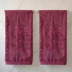 Hobby Хавлиени кърпи „Bordo Hearts“ – 100% микро памук – 2 части - Image 2