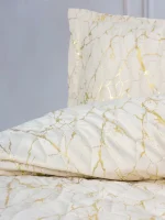 Cotton Box Луксозна покривка за легло „Destello Krem“ Кадифе с варак – 3 части – 250×240 см - Image 2