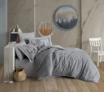 „Hobby Poplin Tully Gri“ Спално бельо – 4 части