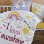 Clasy Бебешко спално бельо „Sun Love Sarı“ – 100% памук – 4 части – за бебешко легло - Image 2