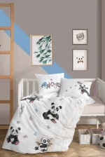 Clasy Детско спално бельо „Cute Panda“ Памук Ранфорс – 4 части – за детско легло