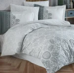„Hobby Poplin Irene Gri“ Спално бельо – 4 части - Image 2