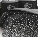 „Hobby Poplin Star’s Siyah“ Спално бельо – 4 части – за спалня - Image 2