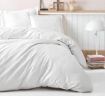 Спално бельо „Stripe White“ Family – Памук Сатен -7 части – с 2 единични плика-Cotton box - Image 2