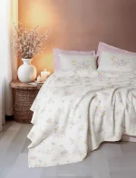 Estiva Petal Pink – Двоен Пике Комплект за спалня от 100% Памук