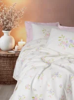 Estiva Petal Pink – Двоен Пике Комплект за спалня от 100% Памук - Image 2