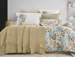 „Linum Beige“ комплект Перкал с покривало Муселин – 7части
