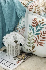 Nijuu Home Selection Спално бельо „Concept Linum Turkuaz“ Percale Pikeli – 100% памук перкал + муселиново пике – 7 части – за спалня - Image 2