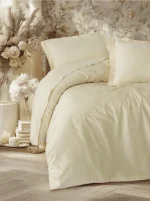 Cotton Box Спално бельо „Elegant Saten Bej“ Elegant Saten – 100% памук сатен – 3 части – за единично легло