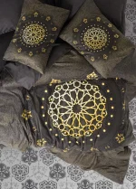 Cotton Box Спално бельо „Togay Antrasit“ Palace Saten – 100% памук сатен 300TC – 6 части – за спалня - Image 2
