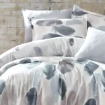 Луксозен спален комплект с 2 завивки-Majoli "TUY V1 Grey" , 100% памук ранфорс - Image 2
